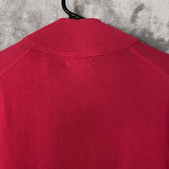 Alfani 1/4 Zip Pullover Sweater Merlot Red Mens Sz M Mock Neck - Picture 8 of 8